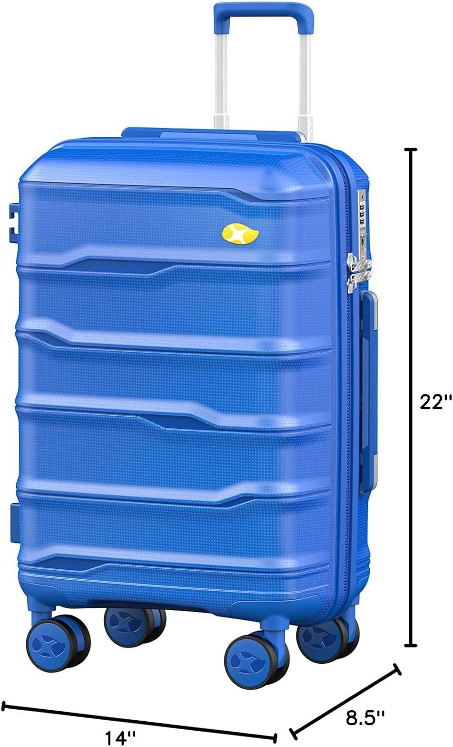 Carry On Luggage 22x14x9 Airline Approved, Hard Shell Suitcase with Spinner Wheels, Lightweight Luggages with TSA Lock, Carry-On Suitcases 20 Inch, Red