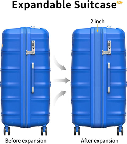 Carry On Luggage 22x14x9 Airline Approved, Hard Shell Suitcase with Spinner Wheels, Lightweight Luggages with TSA Lock, Carry-On Suitcases 20 Inch, Red