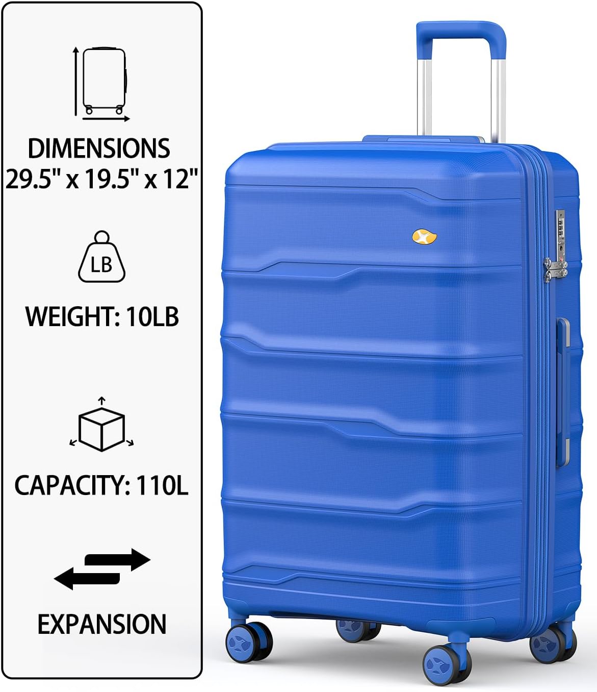 Carry On Luggage 22x14x9 Airline Approved, Hard Shell Suitcase with Spinner Wheels, Lightweight Luggages with TSA Lock, Carry-On Suitcases 20 Inch, Red
