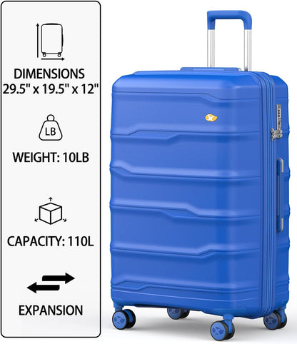 Carry On Luggage 22x14x9 Airline Approved, Hard Shell Suitcase with Spinner Wheels, Lightweight Luggages with TSA Lock, Carry-On Suitcases 20 Inch, Red
