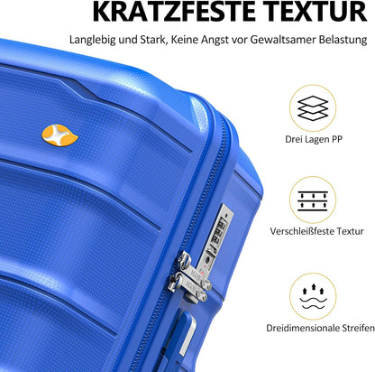Carry On Luggage 22x14x9 Airline Approved, Hard Shell Suitcase with Spinner Wheels, Lightweight Luggages with TSA Lock, Carry-On Suitcases 20 Inch, Red