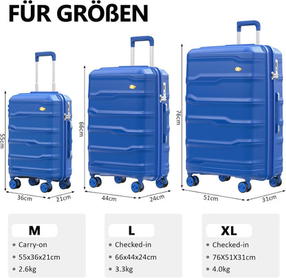 Carry On Luggage 22x14x9 Airline Approved, Hard Shell Suitcase with Spinner Wheels, Lightweight Luggages with TSA Lock, Carry-On Suitcases 20 Inch, Red
