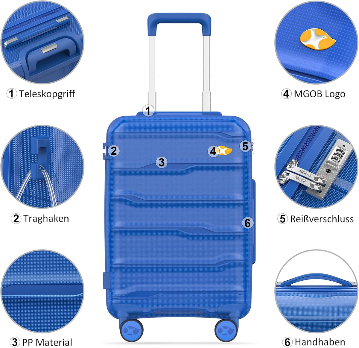 Carry On Luggage 22x14x9 Airline Approved, Hard Shell Suitcase with Spinner Wheels, Lightweight Luggages with TSA Lock, Carry-On Suitcases 20 Inch, Red