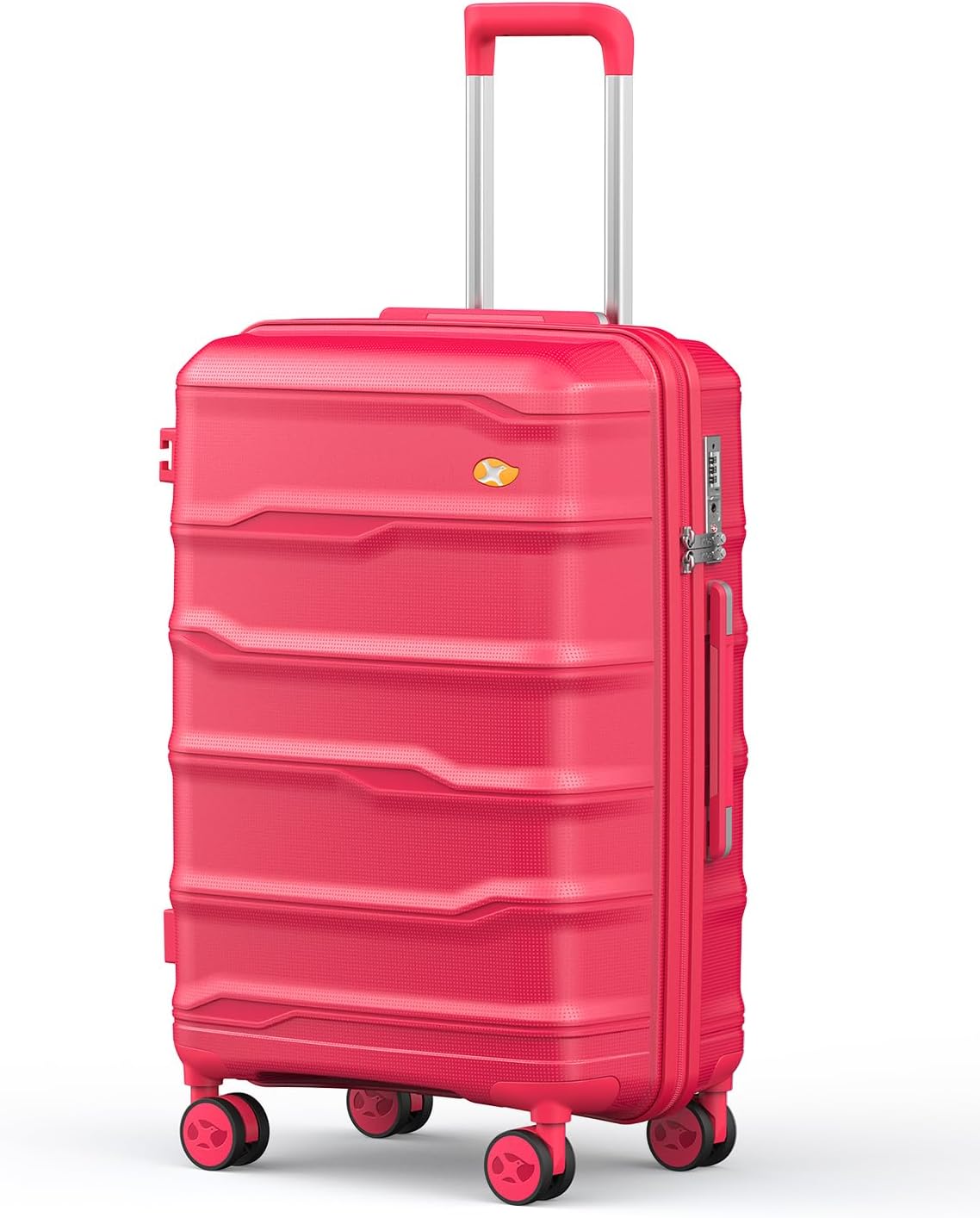 Carry On Luggage 22x14x9 Airline Approved, Hard Shell Suitcase with Spinner Wheels, Lightweight Luggages with TSA Lock, Carry-On Suitcases 20 Inch, Red