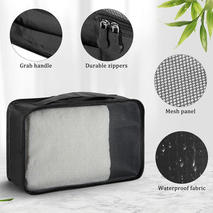 12 Pcs Small Packing Cubes for Travel, Light Packing Cubes for Suitcases Mesh Luggage Organizer Bags Travel Accessories Essentials 12 x 8 x 5 Inch(Grey)