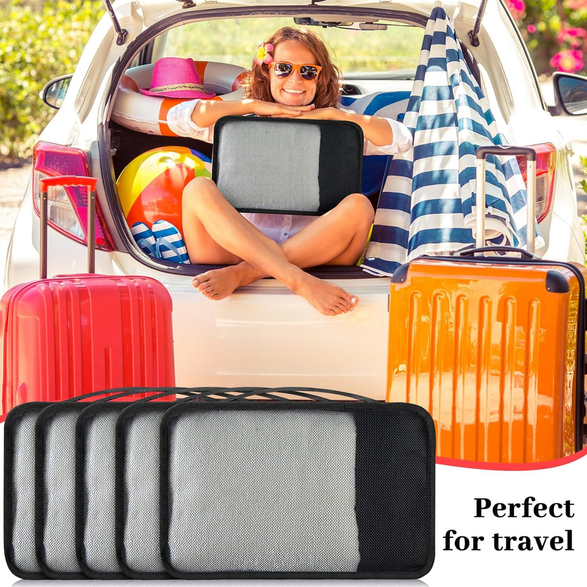 12 Pcs Small Packing Cubes for Travel, Light Packing Cubes for Suitcases Mesh Luggage Organizer Bags Travel Accessories Essentials 12 x 8 x 5 Inch(Grey)