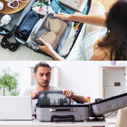 12 Pcs Small Packing Cubes for Travel, Light Packing Cubes for Suitcases Mesh Luggage Organizer Bags Travel Accessories Essentials 12 x 8 x 5 Inch(Grey)