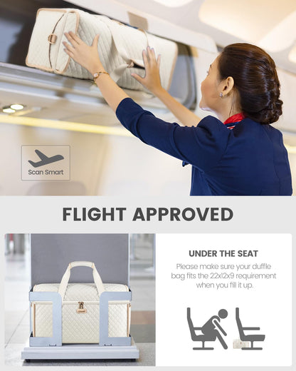 Travel Duffle Bag - Weekender & Overnight Bag with Toiletry & Wet Pocket, Carry-On Size, 3pc Set