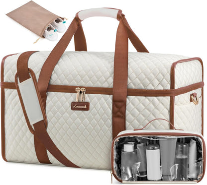 Travel Duffle Bag - Weekender & Overnight Bag with Toiletry & Wet Pocket, Carry-On Size, 3pc Set