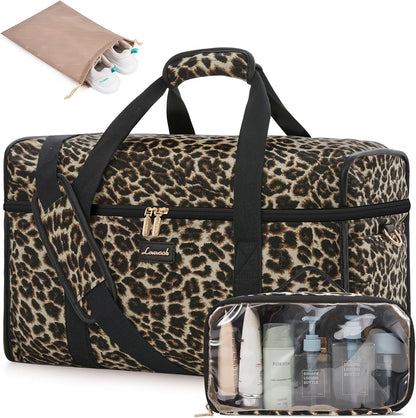 Travel Duffle Bag - Weekender & Overnight Bag with Toiletry & Wet Pocket, Carry-On Size, 3pc Set