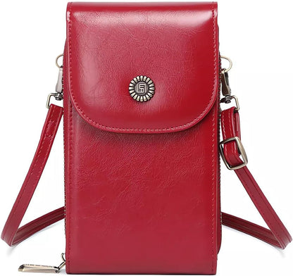 Vegan Leather Small Crossbody Bags for Women – RFID-Blocking Phone Wallet Purse