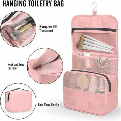10 Set Packing Cubes for Travel Essentials,Anti-Wrinkle Buckled Suitcase Organizer for Shoe & Toiletry Bag,Carry On Luggage Bag with 99+ Count Mesh Holes for Airplane & College Dorm Accessories