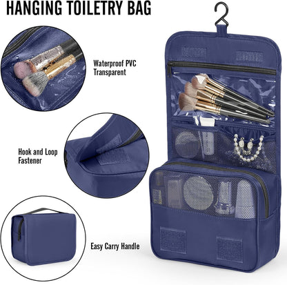 10 Set Packing Cubes for Travel Essentials,Anti-Wrinkle Buckled Suitcase Organizer for Shoe & Toiletry Bag,Carry On Luggage Bag with 99+ Count Mesh Holes for Airplane & College Dorm Accessories