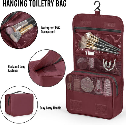 10 Set Packing Cubes for Travel Essentials,Anti-Wrinkle Buckled Suitcase Organizer for Shoe & Toiletry Bag,Carry On Luggage Bag with 99+ Count Mesh Holes for Airplane & College Dorm Accessories