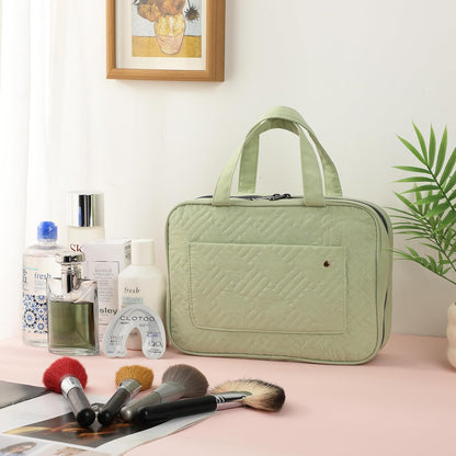 Travel Toiletry Bag Organizers, Green | Makeup Travel Bag for Toiletries with Hanging Hook, Water-Resistant