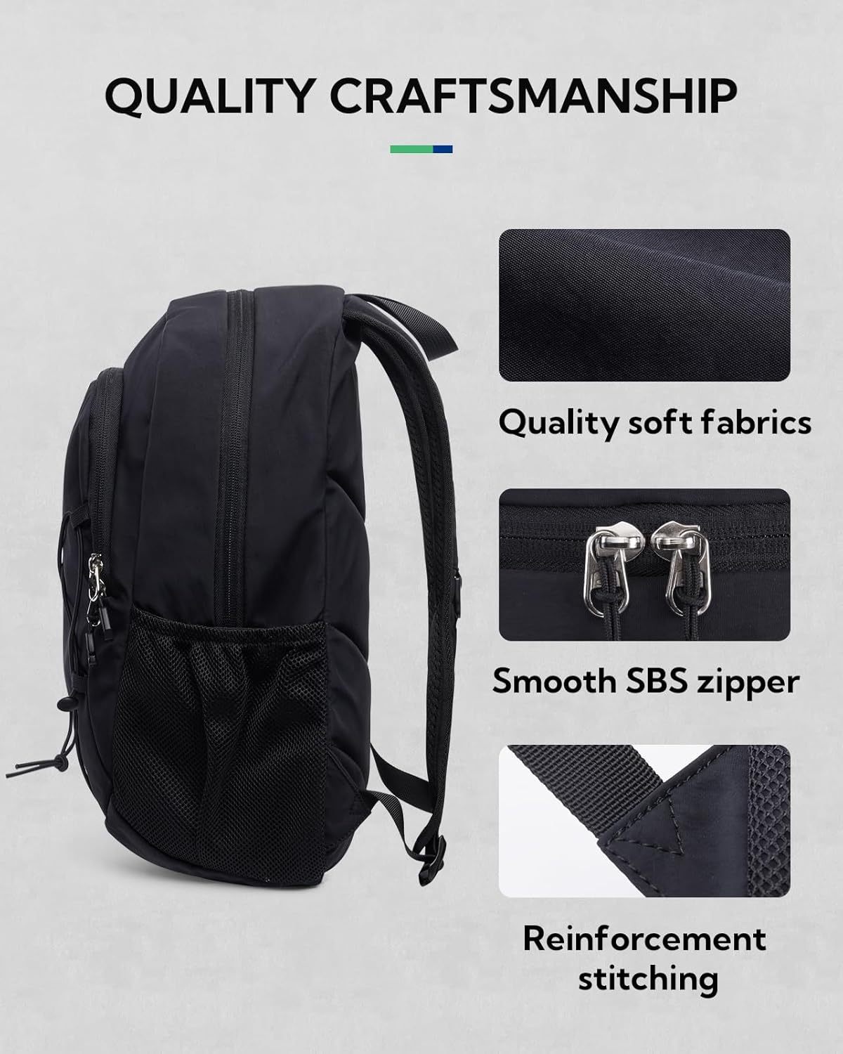 Small Hiking Backpack: 12L Outdoor Daypack For Women Men Teenager | Mini, Lightweight, Breathable padded shoulder straps, Water-resistant, Nylon, Multi-pockets, Suit for hiking travel camping