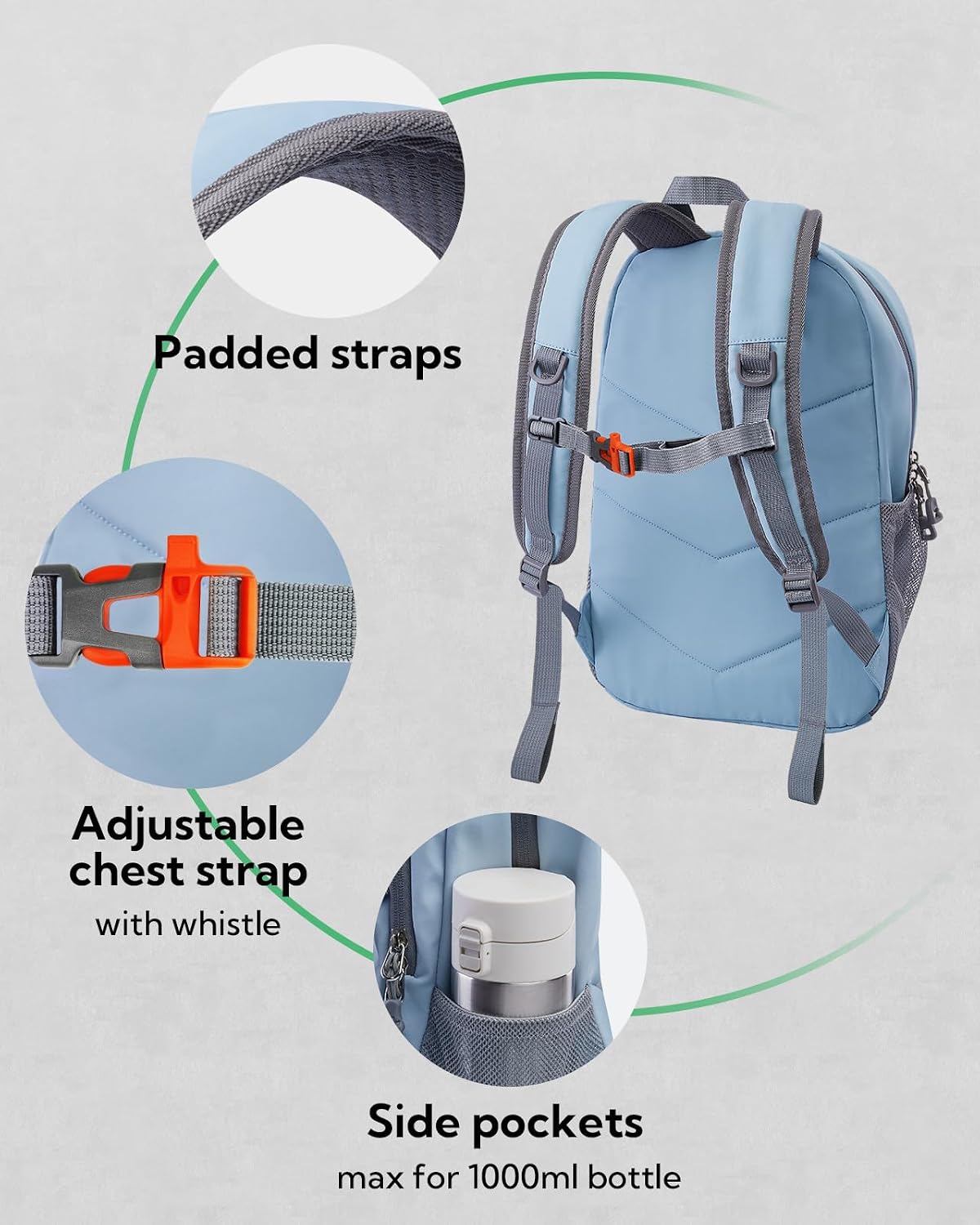 Small Hiking Backpack: 12L Outdoor Daypack For Women Men Teenager | Mini, Lightweight, Breathable padded shoulder straps, Water-resistant, Nylon, Multi-pockets, Suit for hiking travel camping