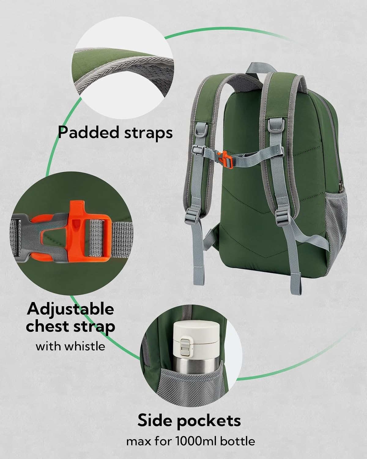 Small Hiking Backpack: 12L Outdoor Daypack For Women Men Teenager | Mini, Lightweight, Breathable padded shoulder straps, Water-resistant, Nylon, Multi-pockets, Suit for hiking travel camping