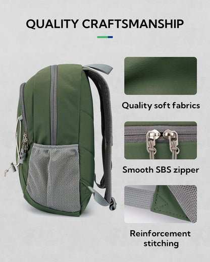 Small Hiking Backpack: 12L Outdoor Daypack For Women Men Teenager | Mini, Lightweight, Breathable padded shoulder straps, Water-resistant, Nylon, Multi-pockets, Suit for hiking travel camping
