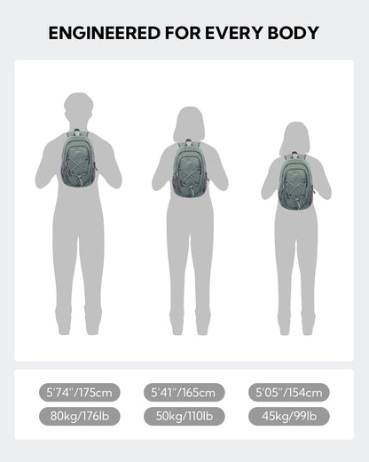 Small Hiking Backpack: 12L Outdoor Daypack For Women Men Teenager | Mini, Lightweight, Breathable padded shoulder straps, Water-resistant, Nylon, Multi-pockets, Suit for hiking travel camping