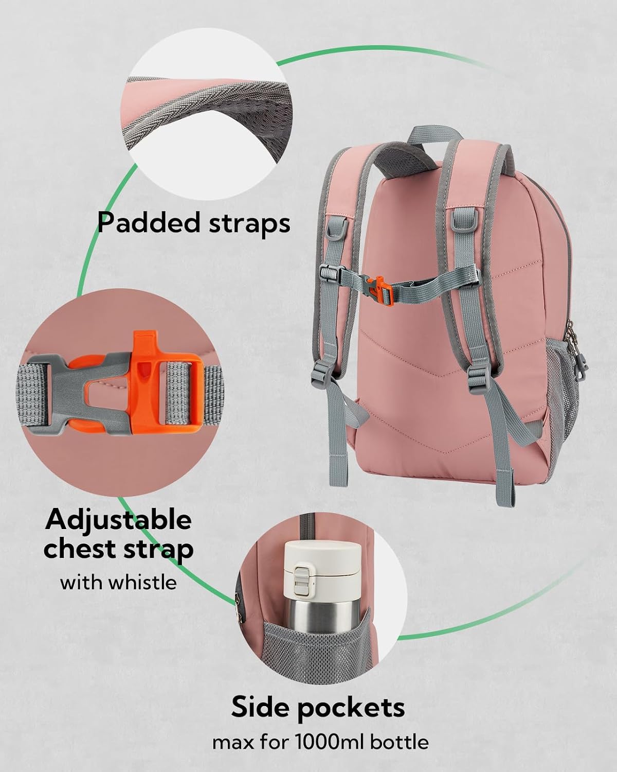 Small Hiking Backpack: 12L Outdoor Daypack For Women Men Teenager | Mini, Lightweight, Breathable padded shoulder straps, Water-resistant, Nylon, Multi-pockets, Suit for hiking travel camping