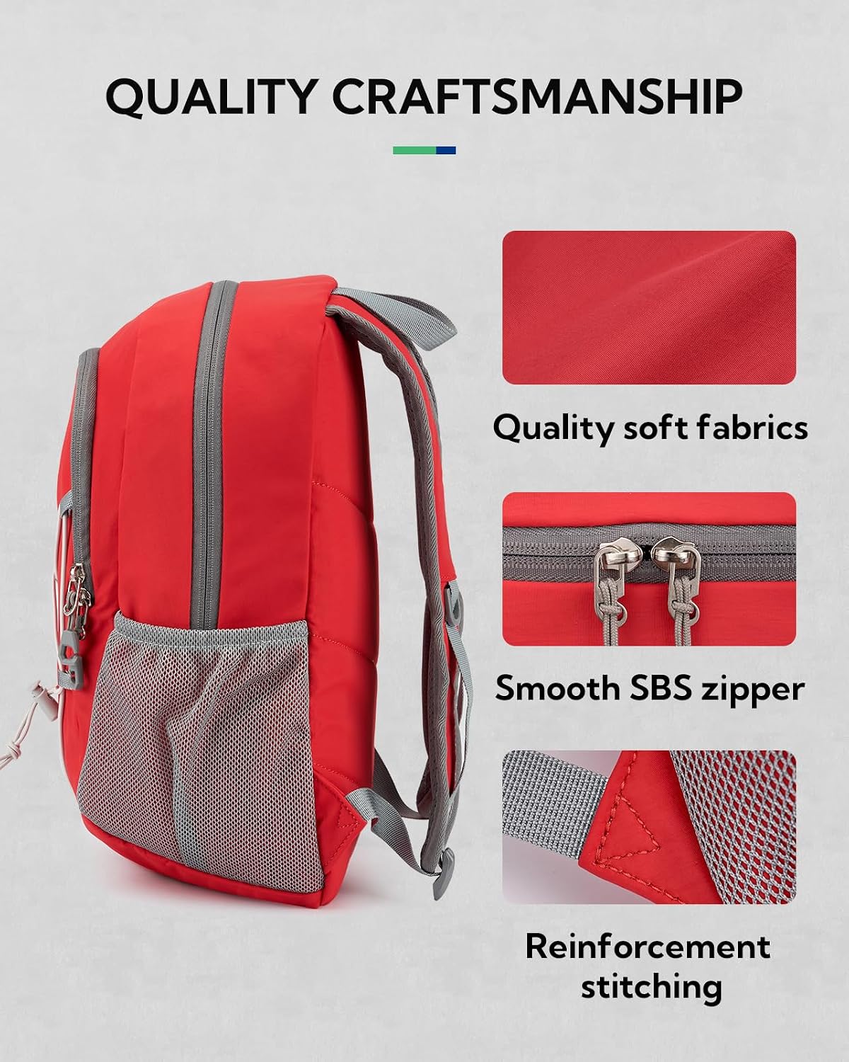 Small Hiking Backpack: 12L Outdoor Daypack For Women Men Teenager | Mini, Lightweight, Breathable padded shoulder straps, Water-resistant, Nylon, Multi-pockets, Suit for hiking travel camping