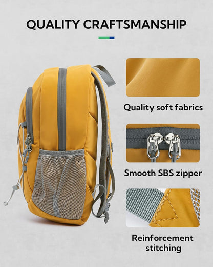 Small Hiking Backpack: 12L Outdoor Daypack For Women Men Teenager | Mini, Lightweight, Breathable padded shoulder straps, Water-resistant, Nylon, Multi-pockets, Suit for hiking travel camping