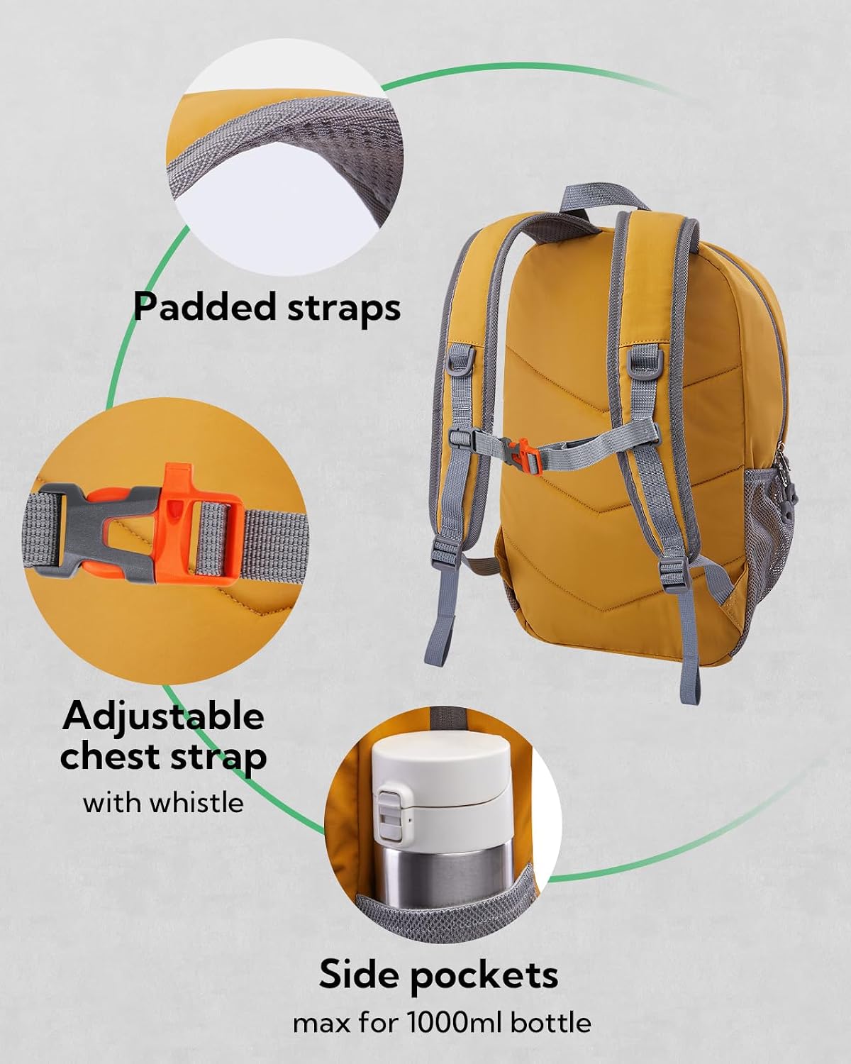 Small Hiking Backpack: 12L Outdoor Daypack For Women Men Teenager | Mini, Lightweight, Breathable padded shoulder straps, Water-resistant, Nylon, Multi-pockets, Suit for hiking travel camping