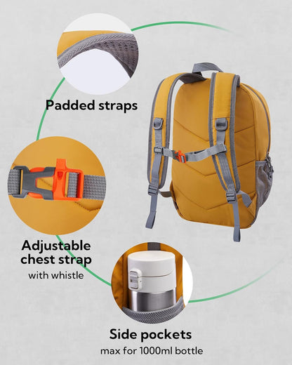 Small Hiking Backpack: 12L Outdoor Daypack For Women Men Teenager | Mini, Lightweight, Breathable padded shoulder straps, Water-resistant, Nylon, Multi-pockets, Suit for hiking travel camping