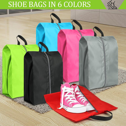 Shoe Bags for Travel, Set of 4 Pack Shoe Travel Bags for Packing, Large Waterproof Portable Travel Shoe Bag with Zipper Travel Essentials Women for and Men