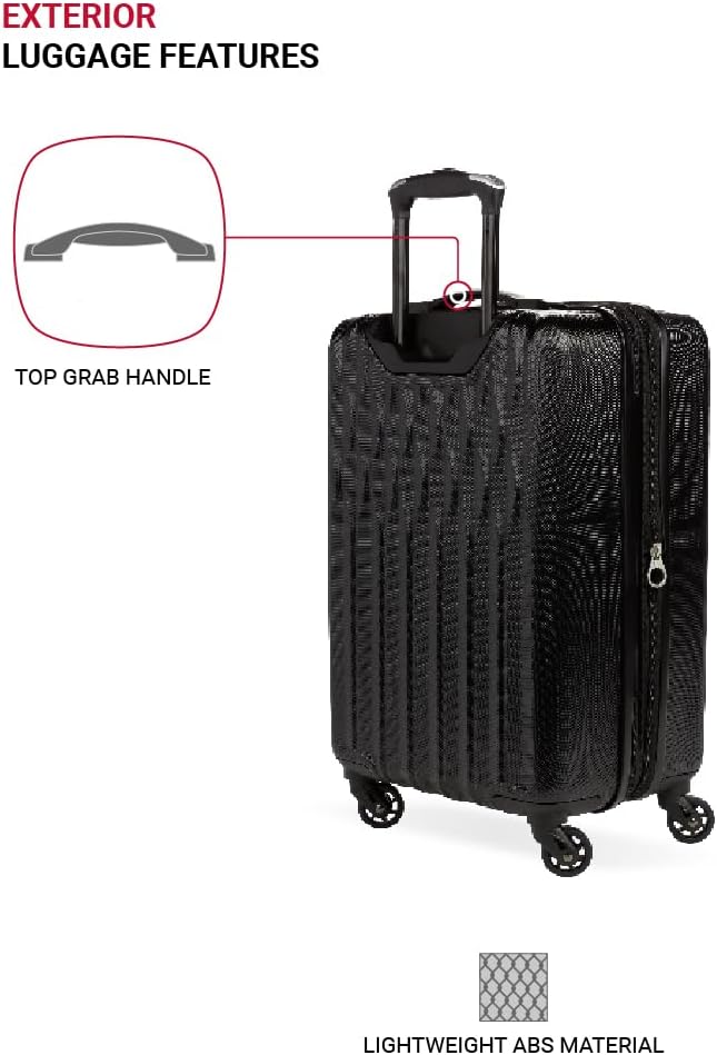 8018 Hardside Expandable Luggage with Spinner Wheels, White, Carry-On 20-Inch