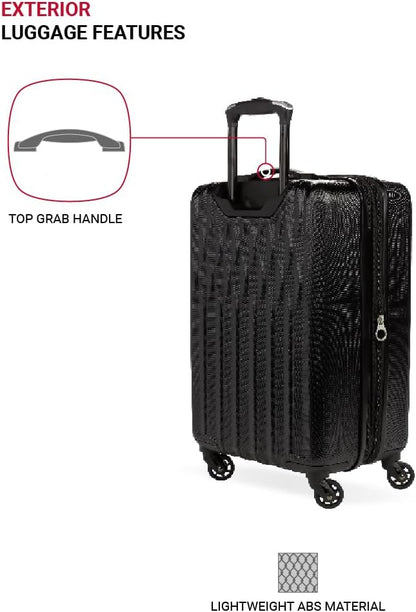 8018 Hardside Expandable Luggage with Spinner Wheels, White, Carry-On 20-Inch