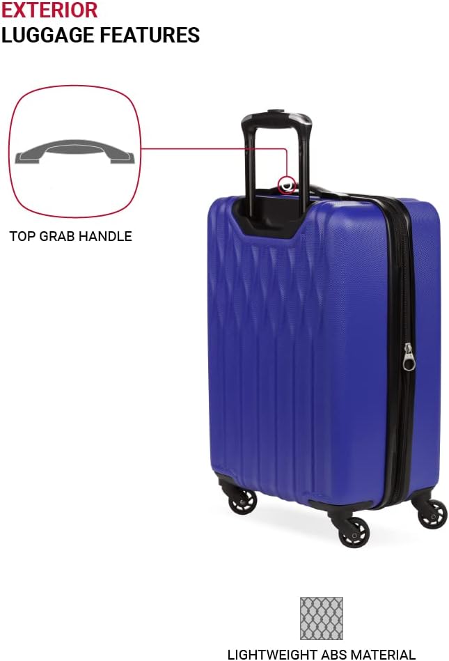 8018 Hardside Expandable Luggage with Spinner Wheels, White, Carry-On 20-Inch