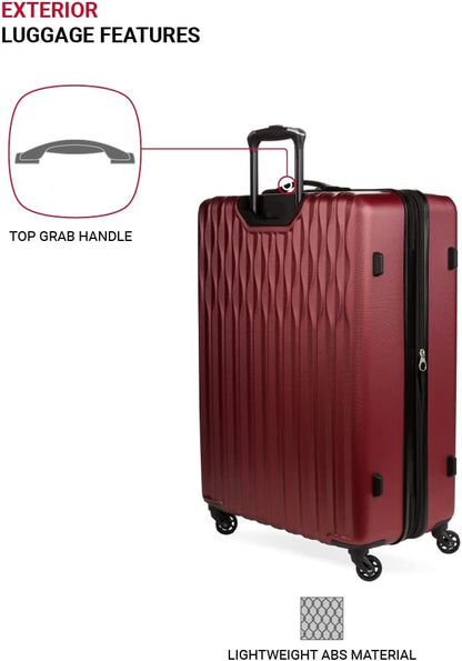 8018 Hardside Expandable Luggage with Spinner Wheels, White, Carry-On 20-Inch