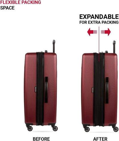 8018 Hardside Expandable Luggage with Spinner Wheels, White, Carry-On 20-Inch