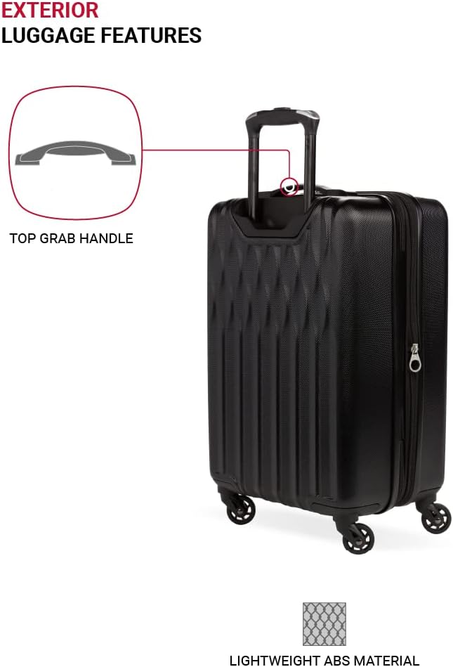 8018 Hardside Expandable Luggage with Spinner Wheels, White, Carry-On 20-Inch