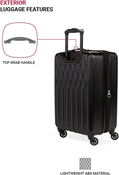 8018 Hardside Expandable Luggage with Spinner Wheels, White, Carry-On 20-Inch