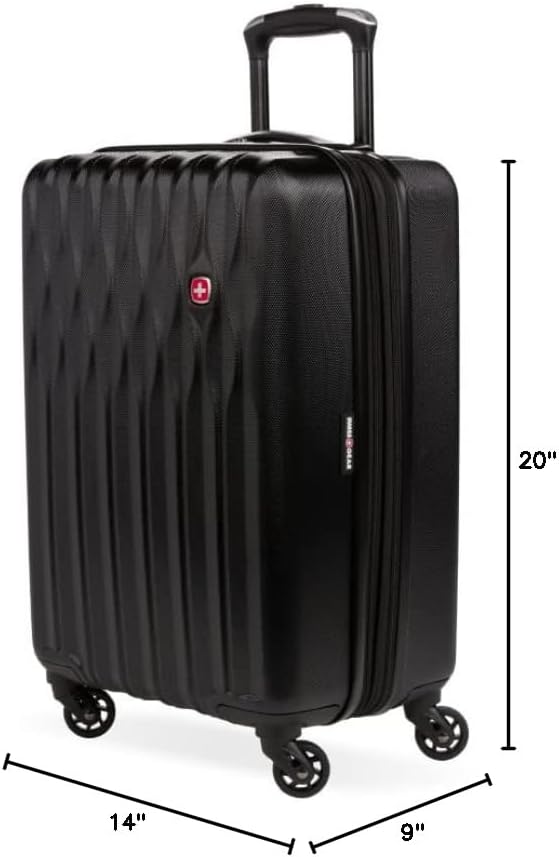 8018 Hardside Expandable Luggage with Spinner Wheels, White, Carry-On 20-Inch