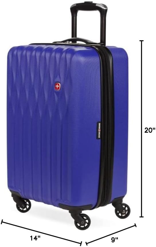 8018 Hardside Expandable Luggage with Spinner Wheels, White, Carry-On 20-Inch