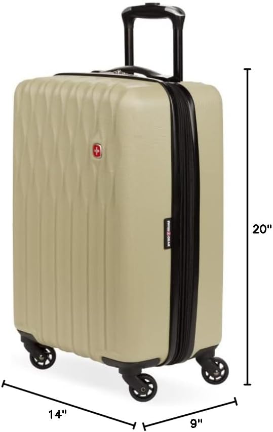 8018 Hardside Expandable Luggage with Spinner Wheels, White, Carry-On 20-Inch
