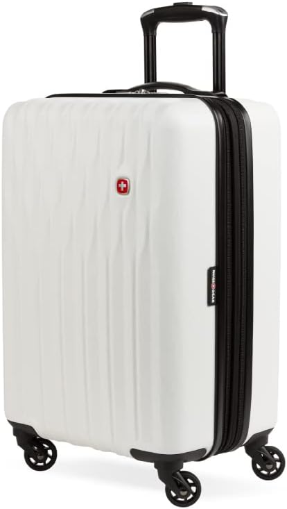 8018 Hardside Expandable Luggage with Spinner Wheels, White, Carry-On 20-Inch