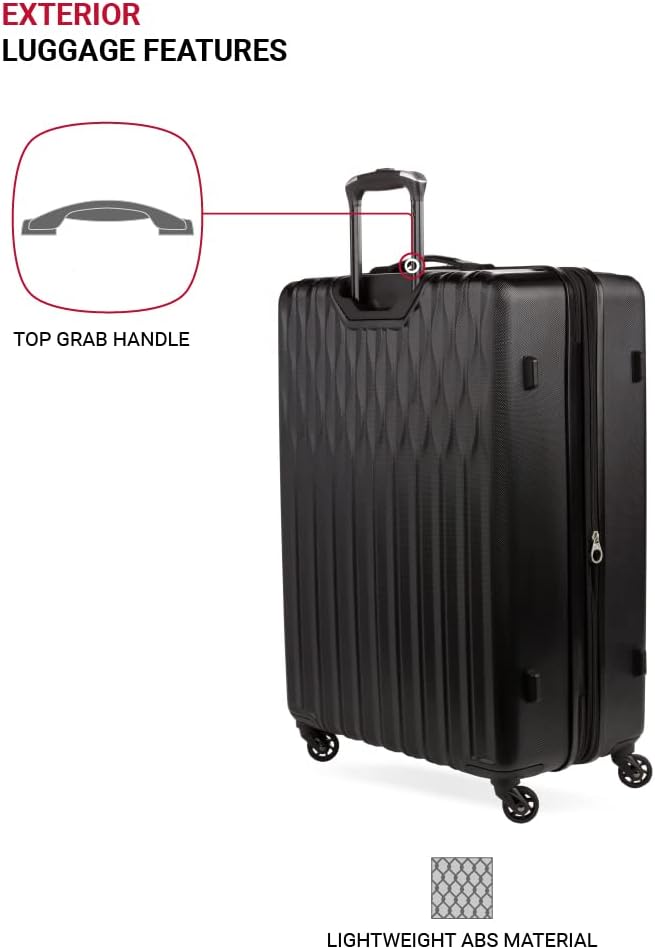 8018 Hardside Expandable Luggage with Spinner Wheels, White, Carry-On 20-Inch