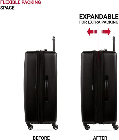 8018 Hardside Expandable Luggage with Spinner Wheels, White, Carry-On 20-Inch