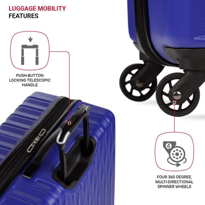 8018 Hardside Expandable Luggage with Spinner Wheels, White, Carry-On 20-Inch