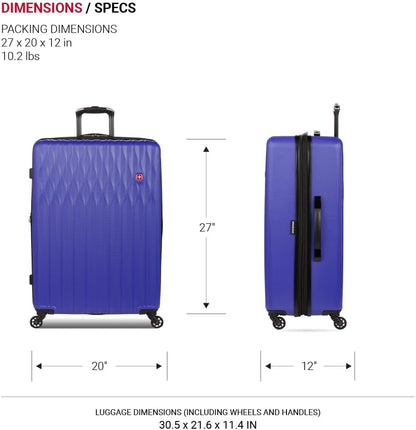 8018 Hardside Expandable Luggage with Spinner Wheels, White, Carry-On 20-Inch