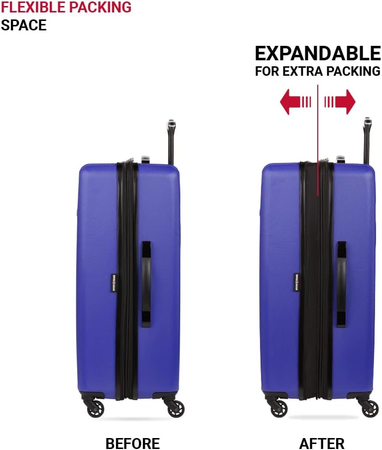 8018 Hardside Expandable Luggage with Spinner Wheels, White, Carry-On 20-Inch