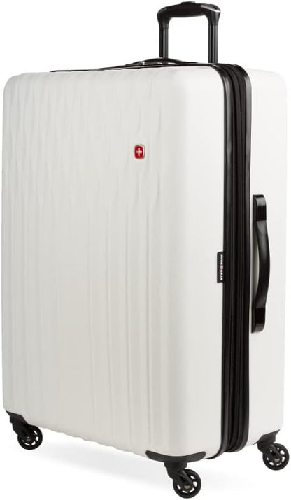 8018 Hardside Expandable Luggage with Spinner Wheels, White, Carry-On 20-Inch