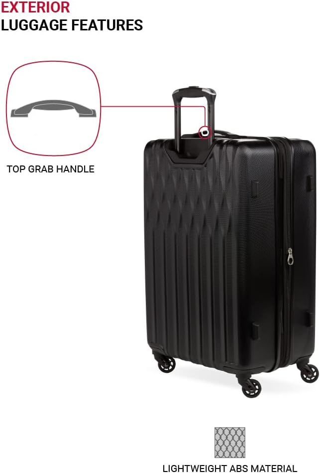8018 Hardside Expandable Luggage with Spinner Wheels, White, Carry-On 20-Inch