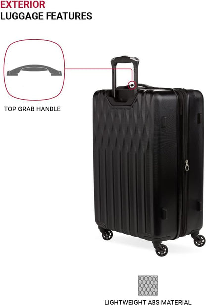 8018 Hardside Expandable Luggage with Spinner Wheels, White, Carry-On 20-Inch