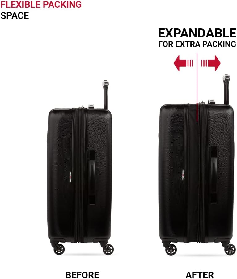 8018 Hardside Expandable Luggage with Spinner Wheels, White, Carry-On 20-Inch